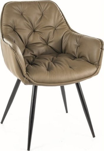 Signal Krzesło CHERRY oliwkowe skóra syntetyczna