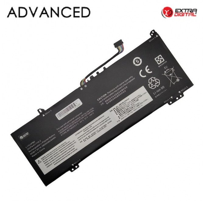 Bateria Lenovo Nešiojamo kompiuterio baterija LENOVO L17C4PB0, 5800mAh, Extra Digital Advanced