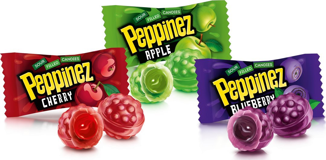 Roshen Cukierki Peppinezzz z nadzieniem owocowym 900 g
