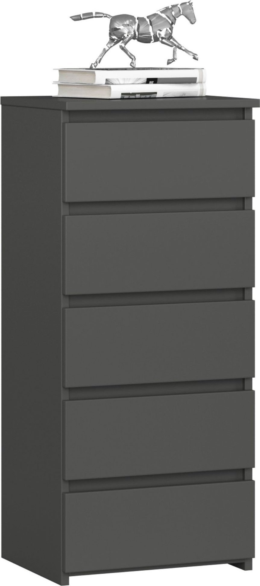 Fabryka Mebli Akord Komoda CL5 40 cm 5 szuflad - grafit szary
