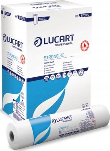 Karen Lucart Strong 80 - Podkład medyczny w roli, 2 warstwy, 80 m, celuloza - 1 rolka