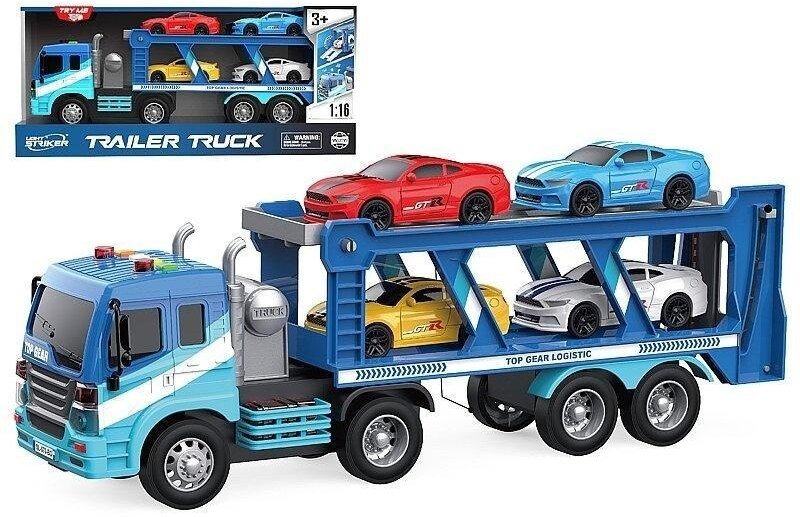 Laweta 1:16 z autami sportowymi