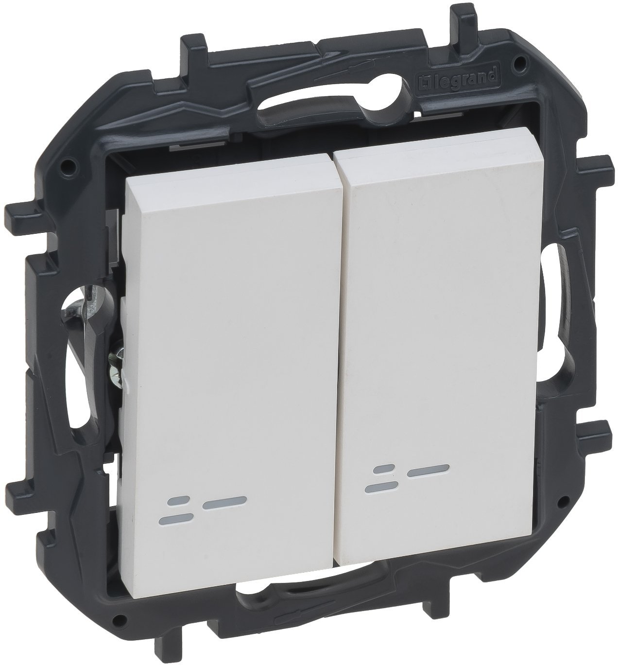 Legrand Niloe Step Włącznik świecznikowy z podświetleniem biały 10A - 863115B