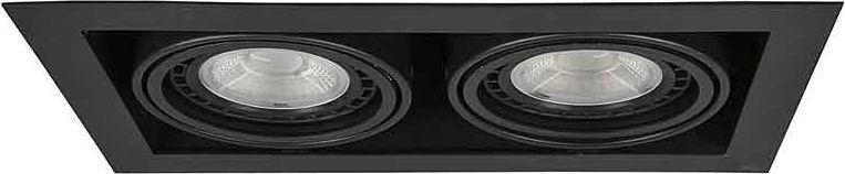 Azzardo Wpust podtynkowy prostokątny czarny AZzardo NOVA 2 AZ2875