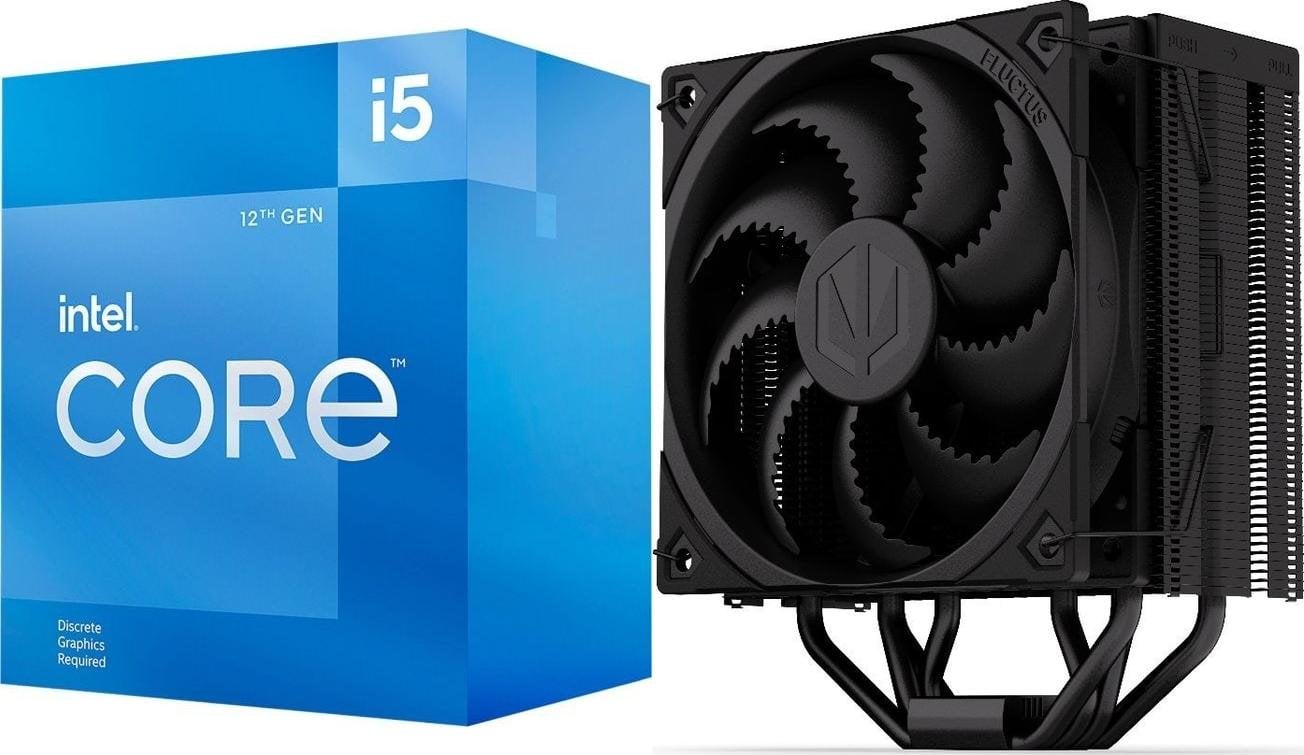 Procesor Intel Core i5-12400F, 2.5 GHz, 18 MB (BX8071512400F) + Endorfy Fera 5 Black (EY3A011)