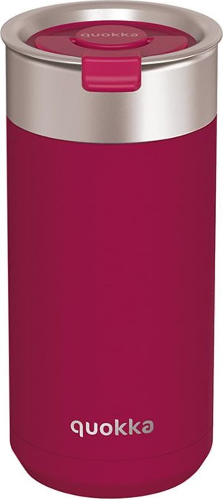 Quokka Boost Coffee Tumbler - Kubek termiczny ze stali nierdzewnej z zaparzaczem 400 ml (Maroon)