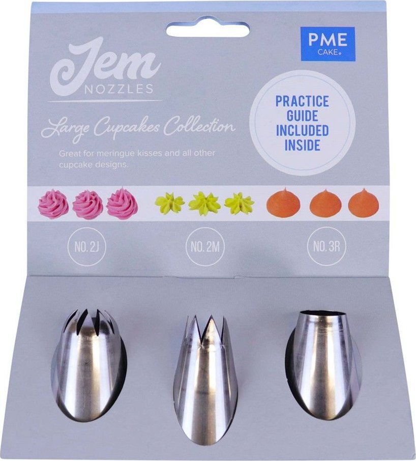 PME Zestaw 3 końcówek dekoracyjnych do babeczek model2