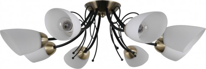 Lampa sufitowa Italux Lampa podsufitowa czarna do jadalni Italux Cristina PND-6706-8
