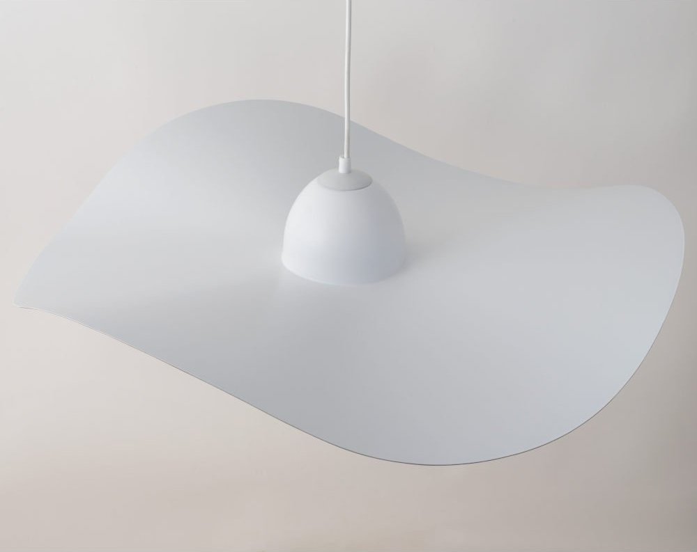 Lampa wisząca Sigma Lampa wisząca metalowa KAPELLO biały zwis do jadalni kapelusz