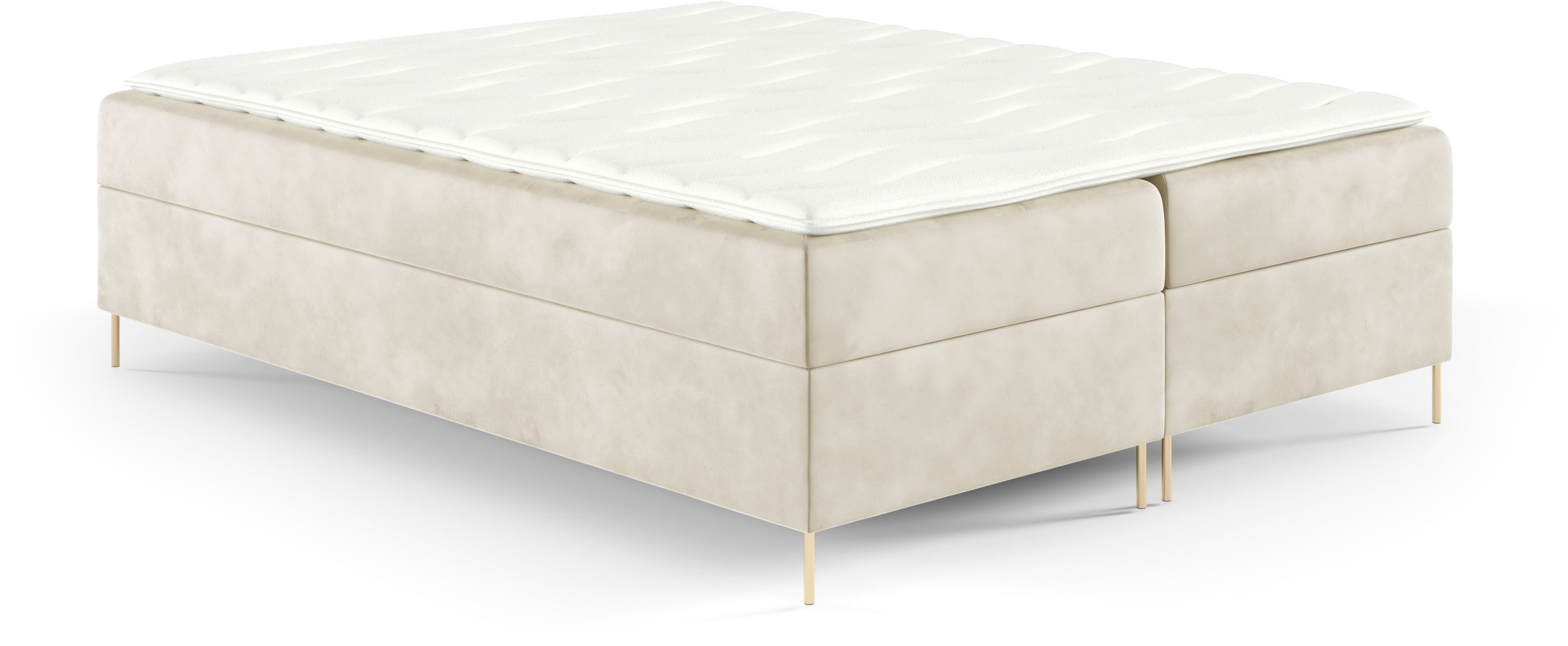 Łóżko kontynentalne Box 140x200 z nogami ( bez zagłówka) riviera 21