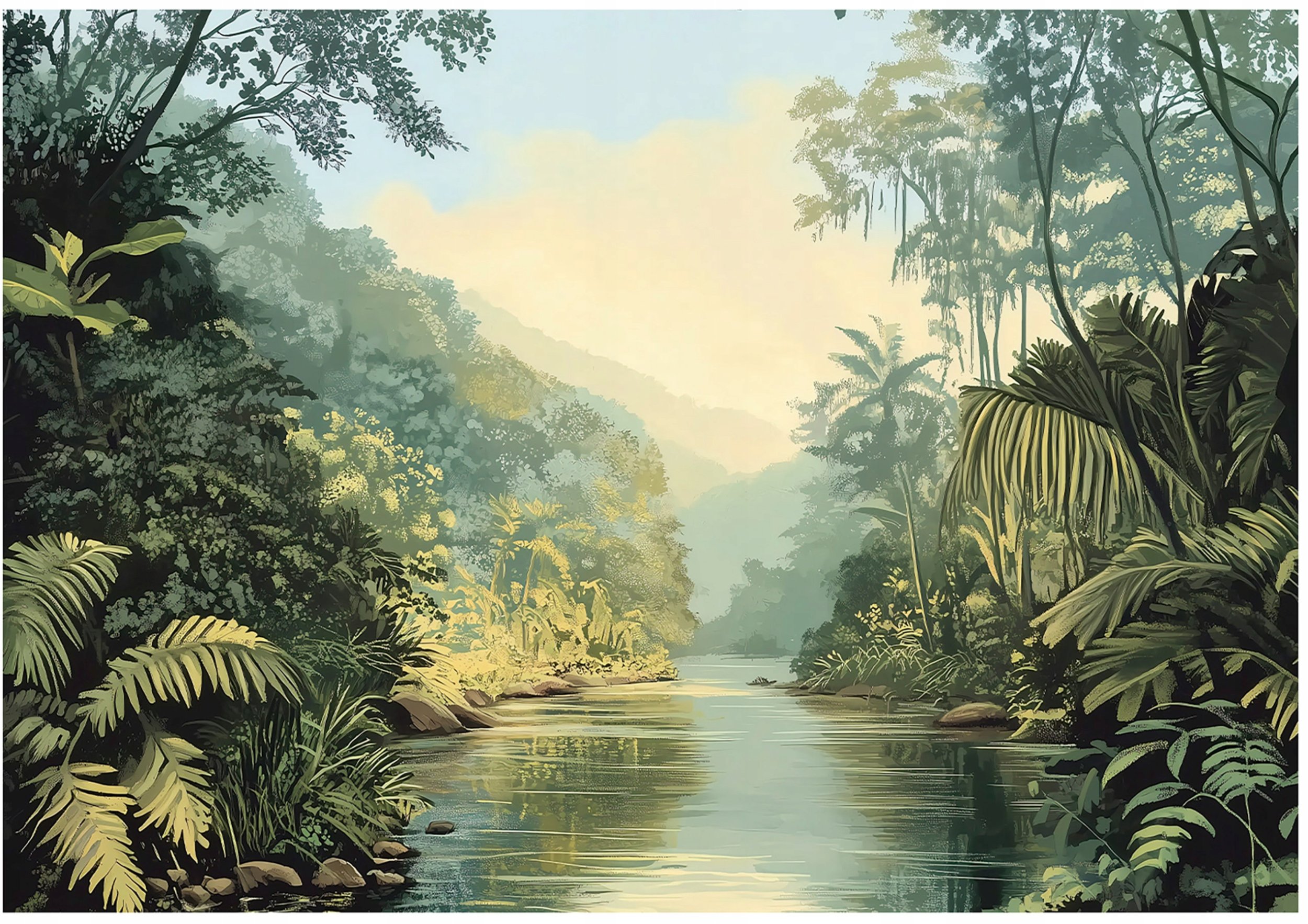 Fototapeta Dżungla Natura Zielony Sypialnia Salon Tapeta Flizelina 250X175