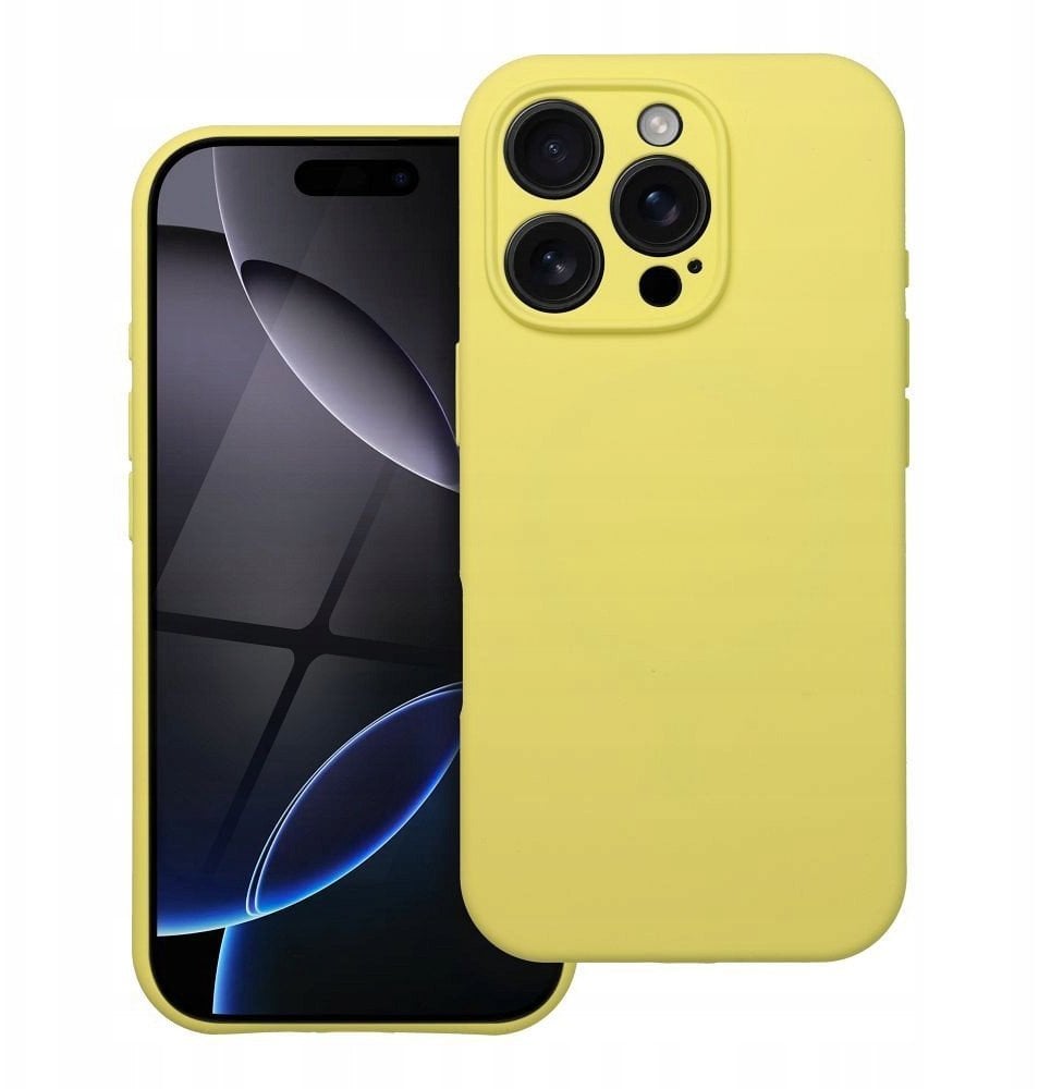 Futerał SILICONE 2mm do IPHONE 16 kompatybilny z MagSafe żółty