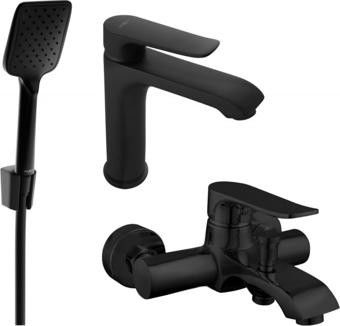 Mexen Mexen Pecos R62 zestaw wannowy, czarny - 72703R62-70