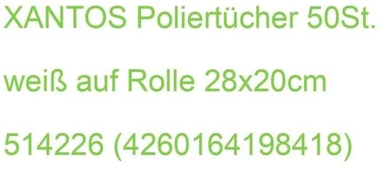 XANTOS Poliertücher 50St. weiß auf Rolle 28x20cm