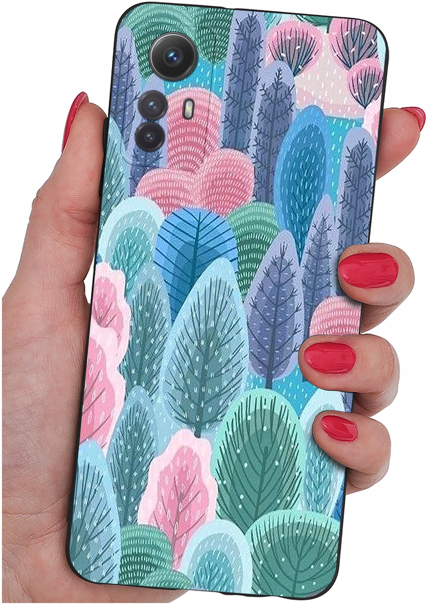 ETUI do Xiaomi Redmi Note 12S | WZORY | SILIKONOWE MATT CASE + SZKŁO 9H