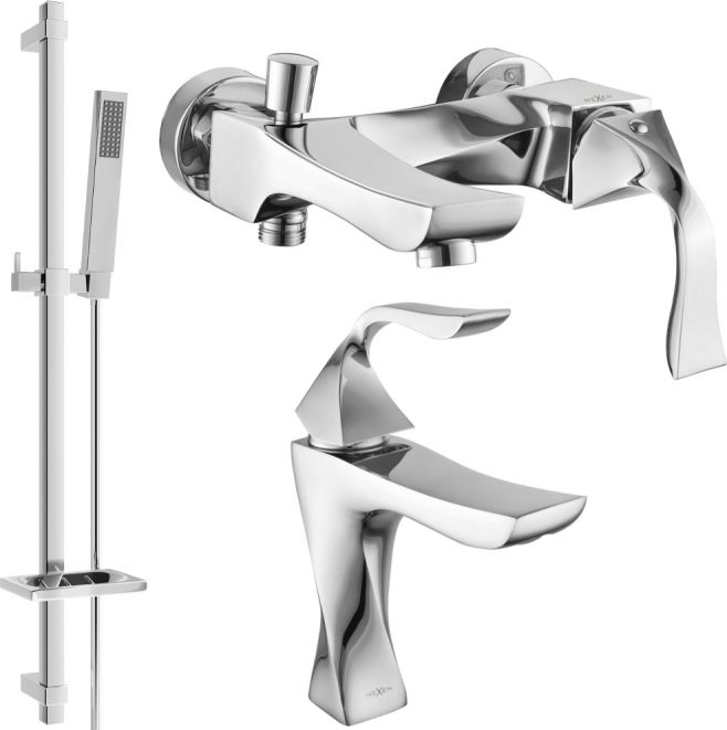 Mexen Mexen Estrella DQ02 zestaw wannowy, chrom - 72303DQ02-00