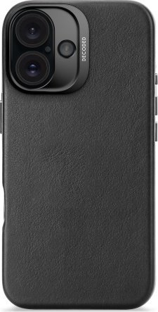 Decoded Decoded Leather Backcover - skórzana obudowa ochronna do iPhone 16 kompatybilna z MagSafe (black)