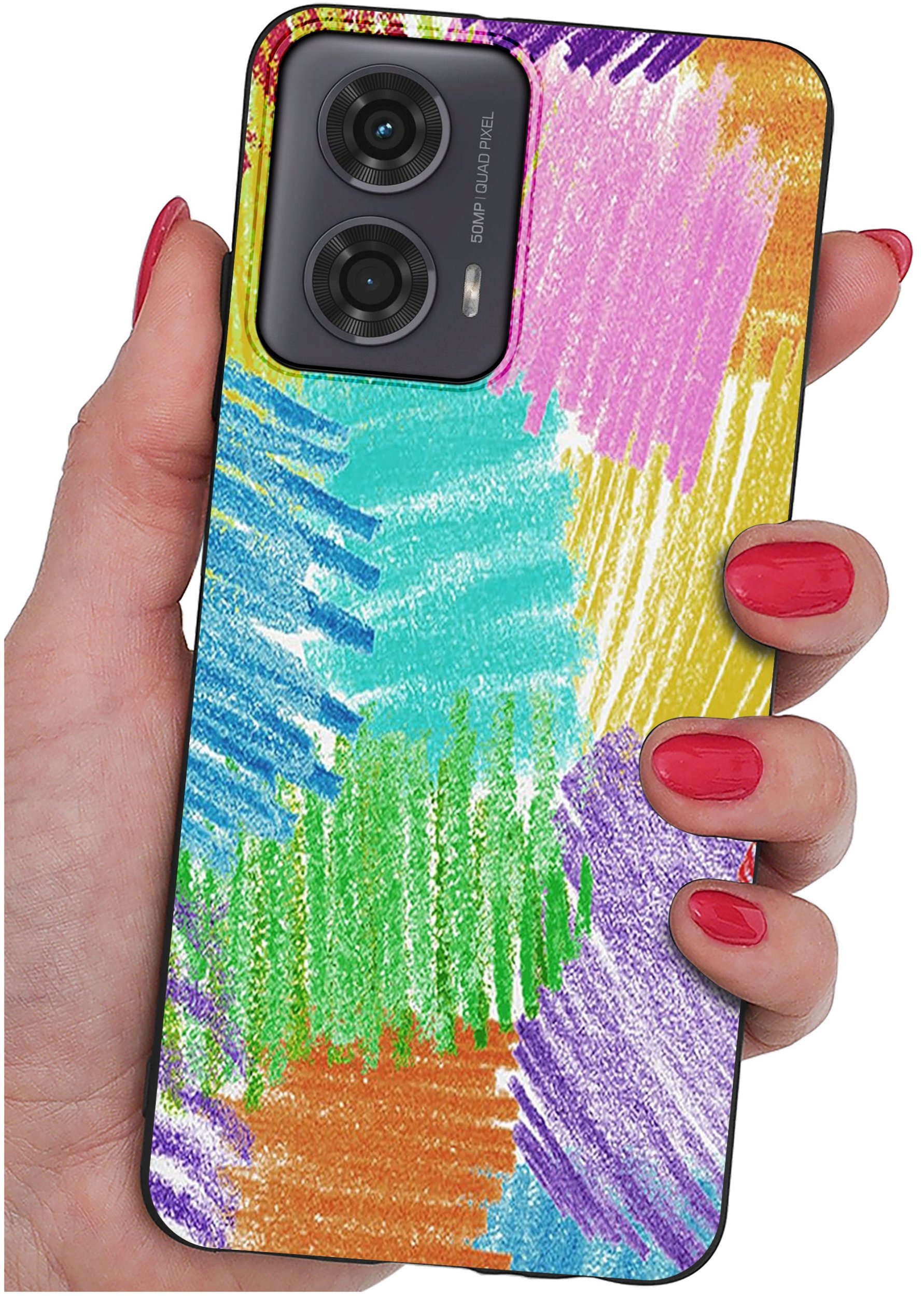 Etui do Motorola Moto G24 |G24 POWER |G04 |E14 WZORY |SILIKONOWE MATT SZKŁO