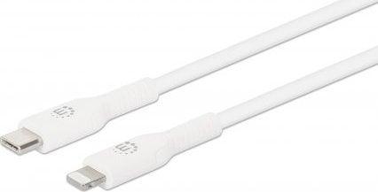 Kabel USB Manhattan USB-C - Lightning 1 m Biały (394512)