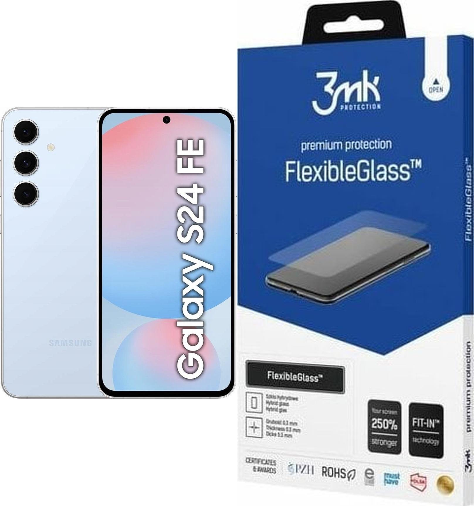 Smartfon Samsung Galaxy S24 FE 5G 8/128GB Niebieski (SM-S721BLBDEUE) + FlexibleGlass