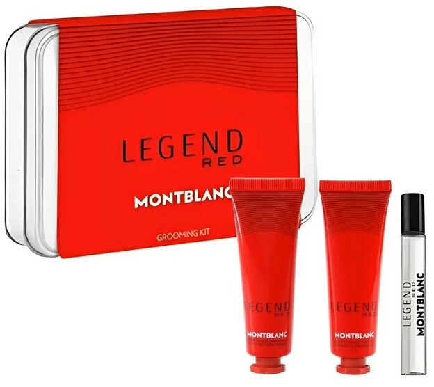SET MONT BLANC Legened Red MINIATURA EDP spray 7,5ml +FACE CREAM 30ml + CLEANSING GEL 30ml