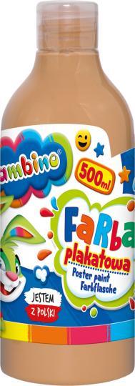 Bambino Farby plakatowe w butelce 500ml Bambino cielista