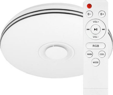 Lampa sufitowa IDEUS Lampa LED z głośnikiem Bluetooth, plafon 72W 50cm