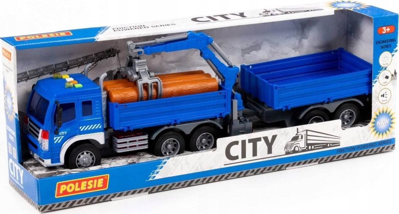 Polesie AUTO CIEZAR 50CM CITY SW/DZ NIEB PRZYCZ WADP WB4