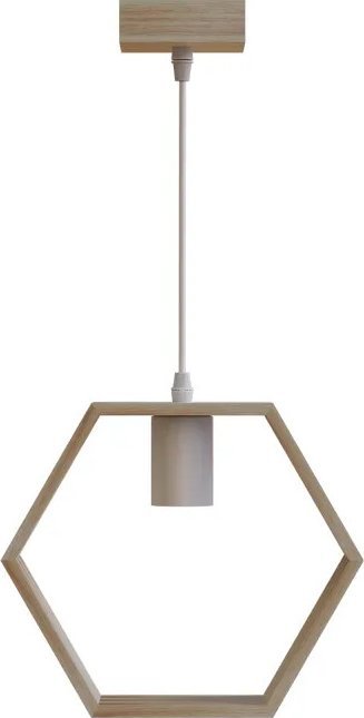 Lampa wisząca Aigostar Drewniana Lampa Wisząca Bez Źródła Światła E27 Drewniana Lampa Wisząca Bez Źródła Światła E27