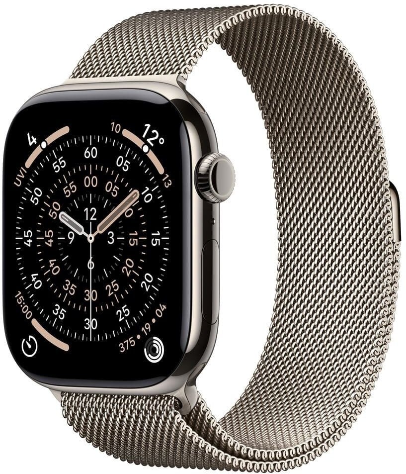 Smartwatch Apple Watch 11 GPS + Cellular 42mm Natural Titanium Milanese Loop Szary (MF8P4ZR/A)