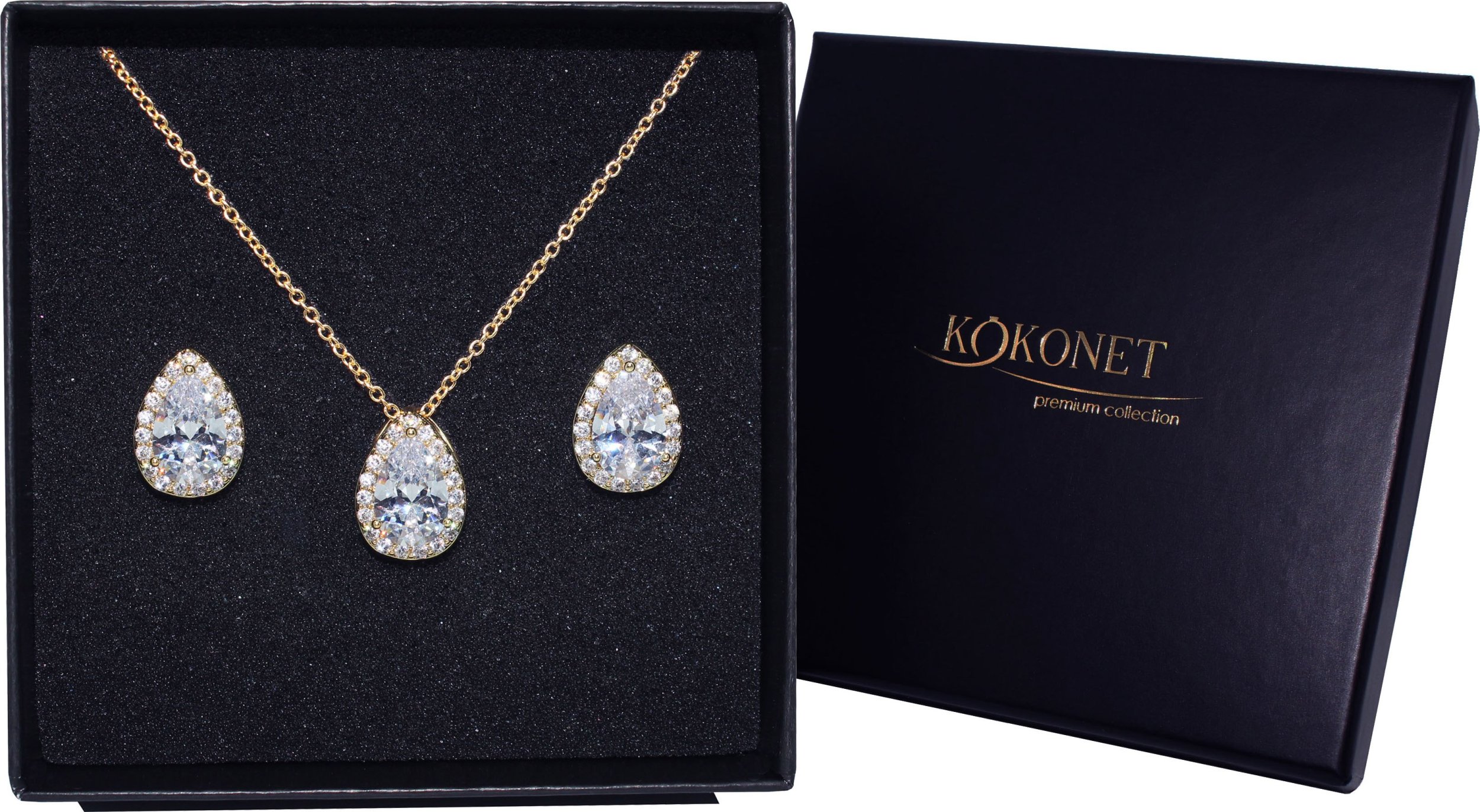 KOKONET KOMPLET biżuterii damskiej kolczyki naszyjnik