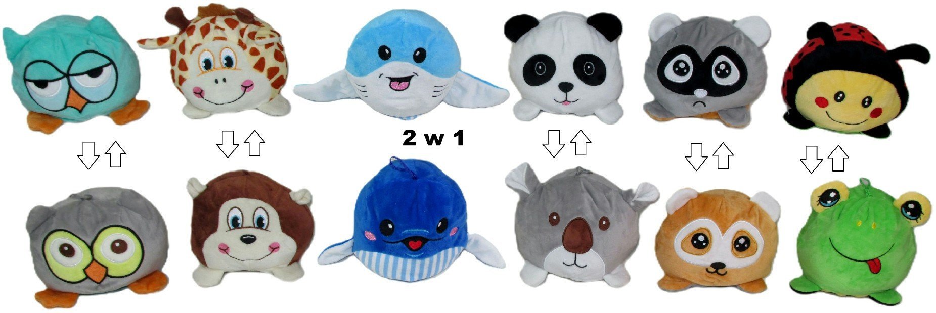 Zwierzęta Z-2659 2w1 6rodz 13cm 172563