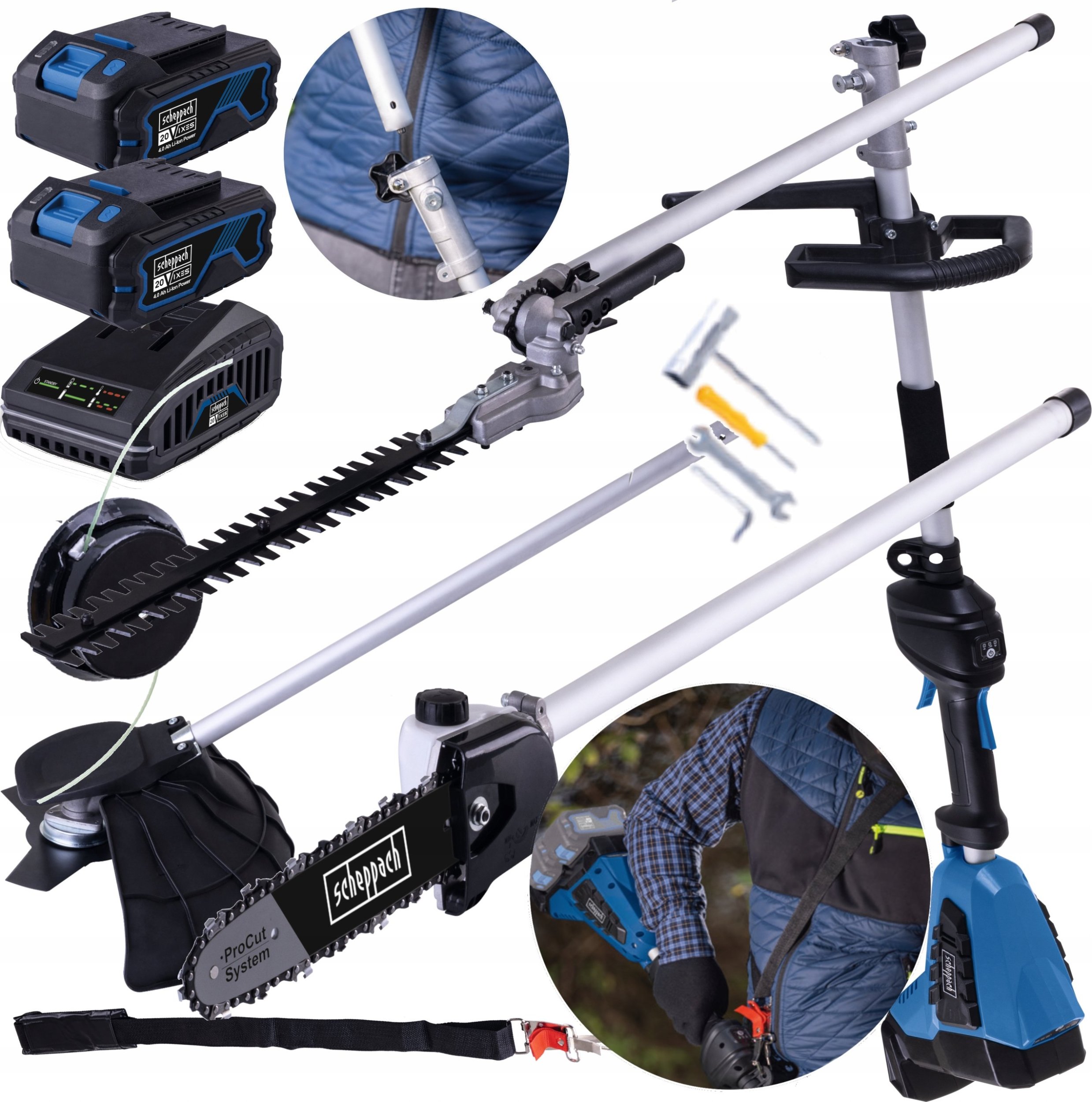 Scheppach Zestaw 4w1 BC-MFH400-X 20 V IXES