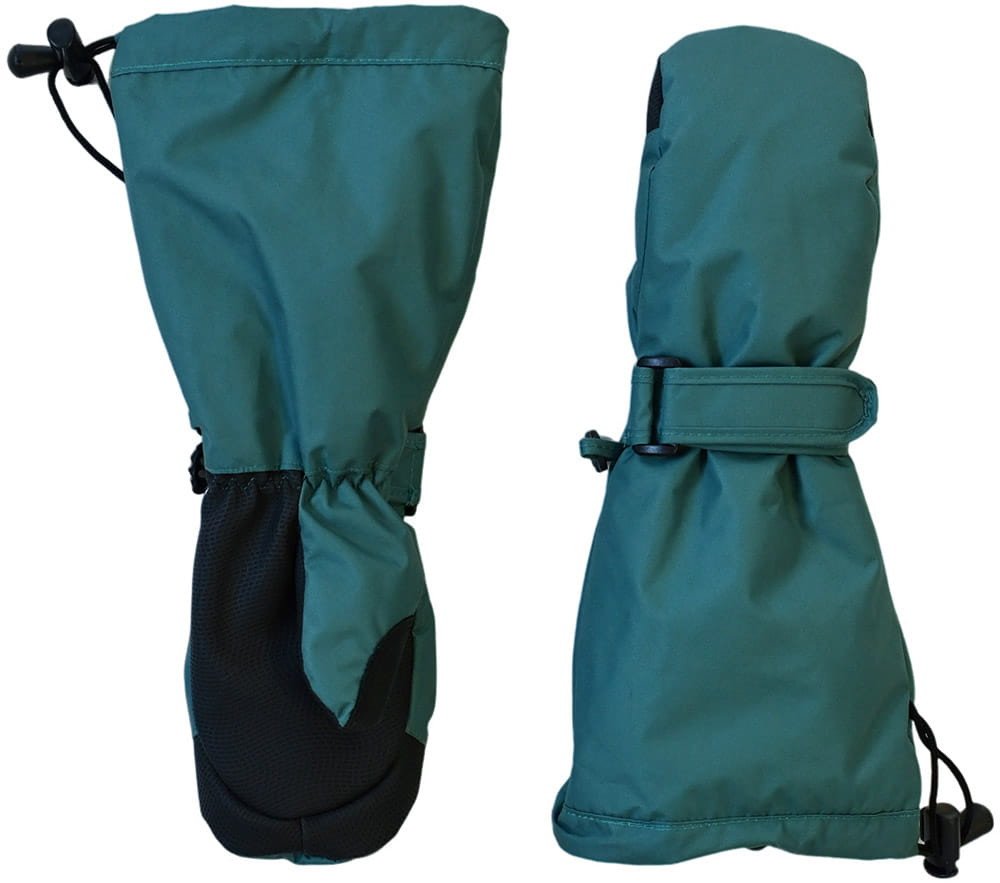 Rękawiczki zimowe dla dzieci wodoodporne chłopięce dziewczynka, Ducksday, Dark Green, S, 2-3 lata
