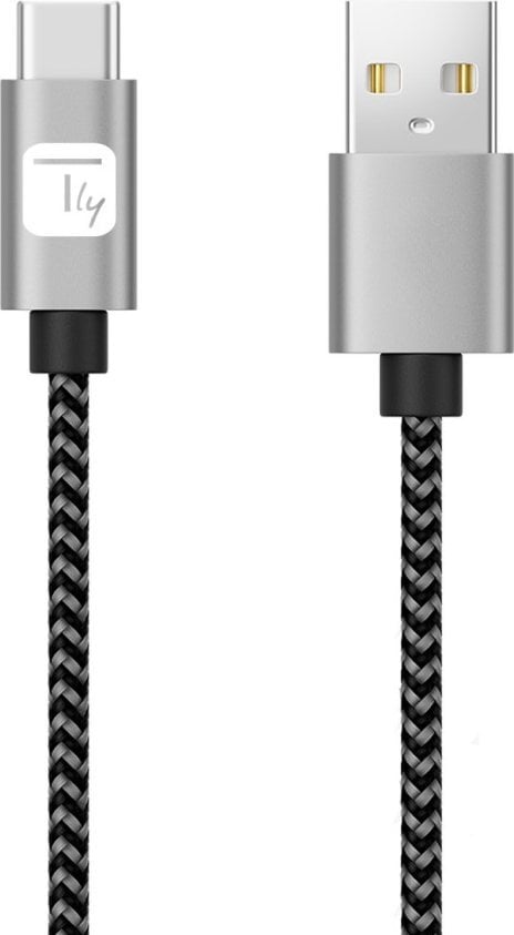 Techly ICOC MU2AC-020-AL kabel USB USB 2.0 2 m USB A USB C Czarny, Szary