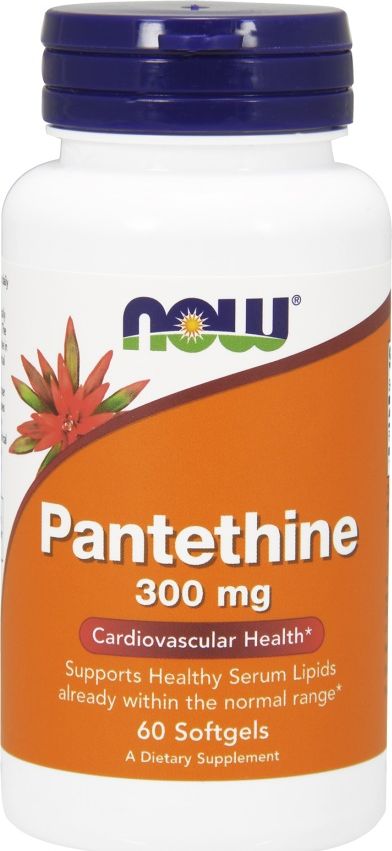 NOW Foods NOW Foods - Pantetyna (Kwas Pantotenowy), 300mg, 60 kapsułek miękkich