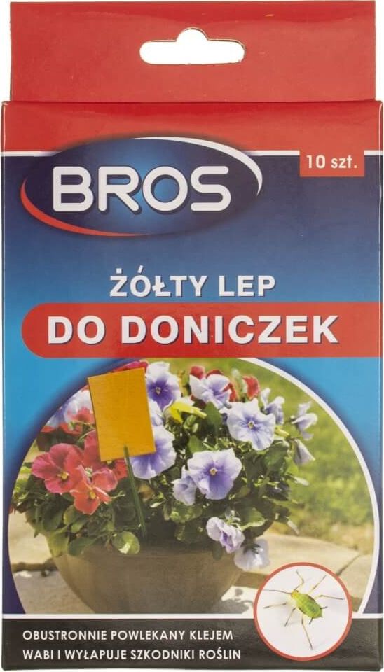 Bros Bros Lep do doniczek żółty - 10 sztuk