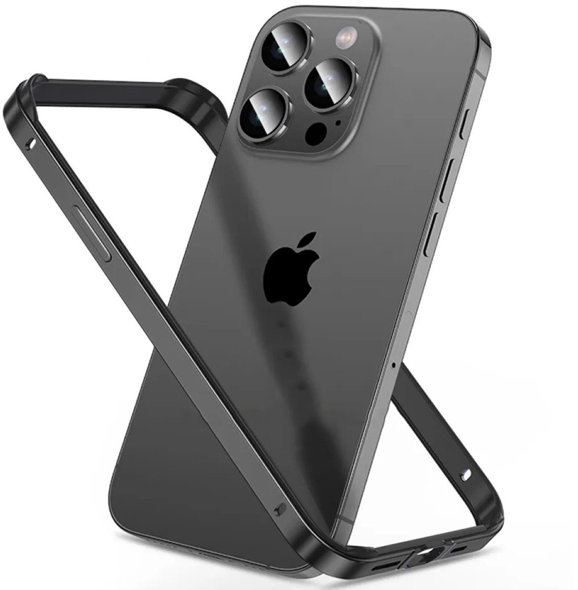 SUPERO Etui Bumper Slim do iPhone 15 Pro, czarne