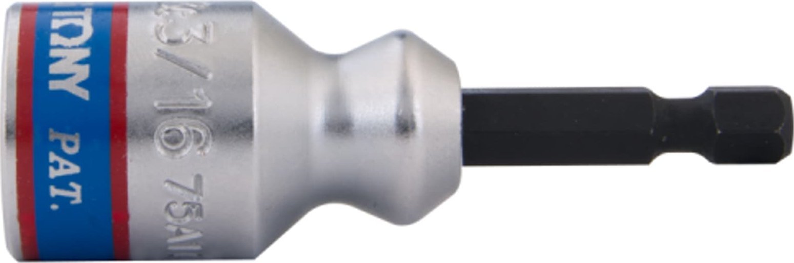 King Tony NASADKA DO PRĘTÓW GWINTOWANYCH 6mm DO WKRĘTAREK 1/4" x 66mm (ZAKRES 5.6 - 6.35mm) King Tony