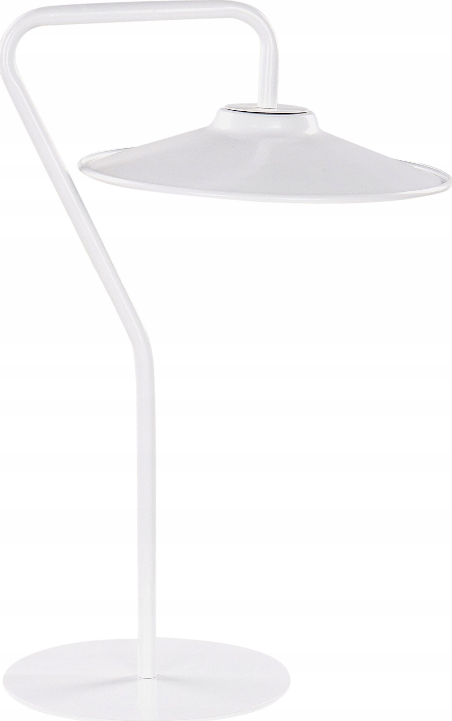 Lampa stołowa Beliani Lampa stołowa LED metalowa biała GALETTI