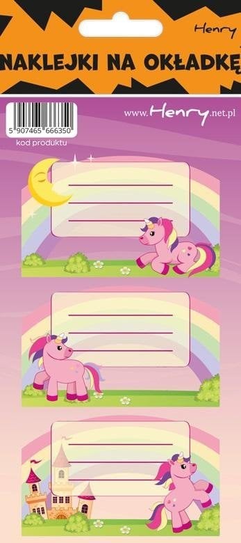 HENRY Naklejki na zeszyty - Kucyk (12szt)