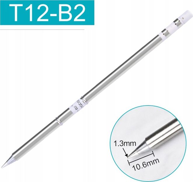 Techrebal GROT Z GRZAŁKĄ AOYUE HAKKO STOŻEK 1,3MM T12-B2