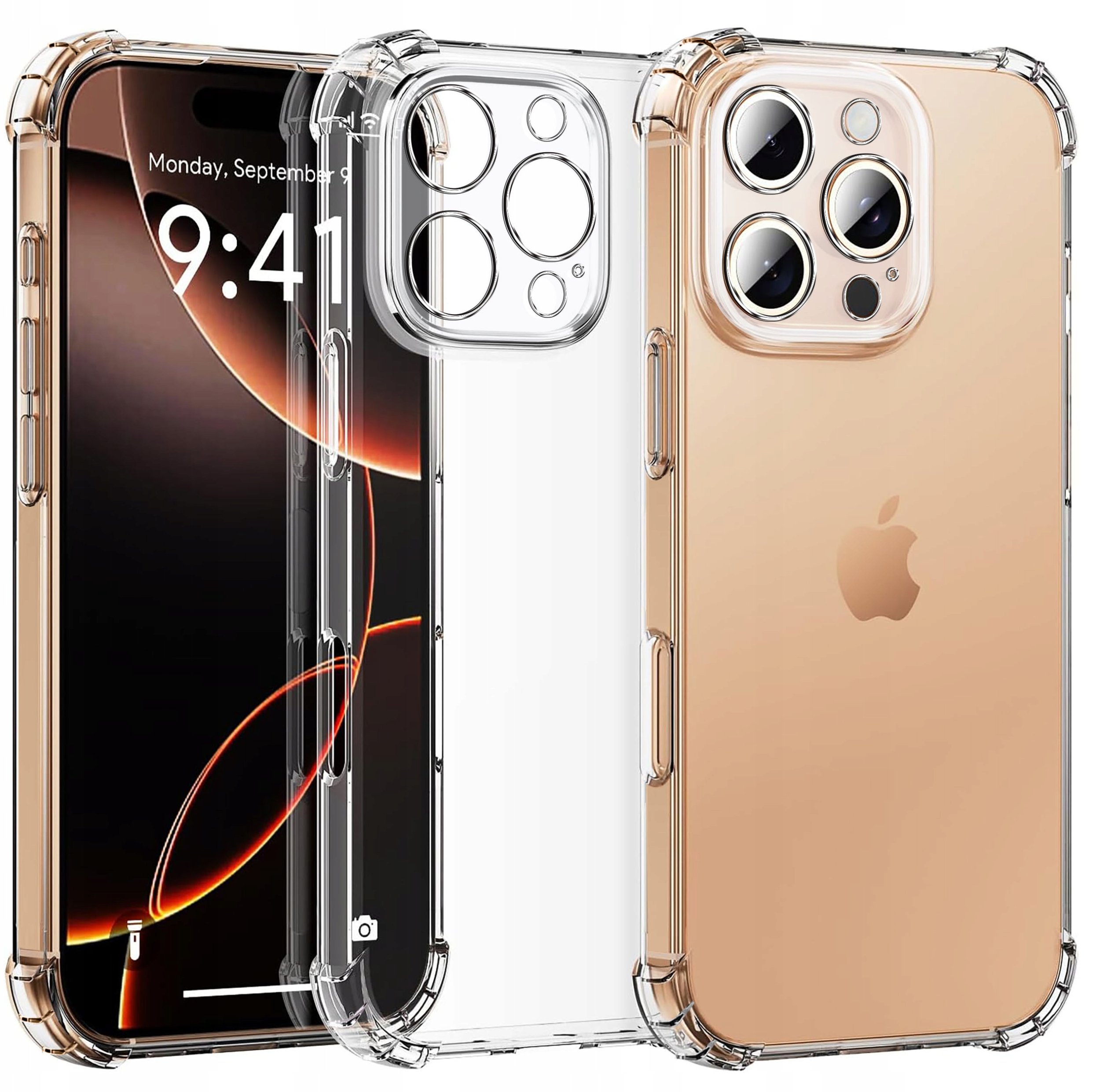 krainaGSM Etui do iPhone 16 Pro Max ANTI-SHOCK CLEAR CASE + Szkło ochronne 9H