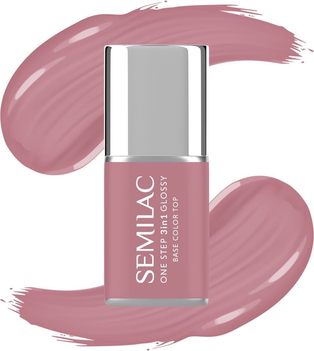 SEMILAC One Step Glossy 3in1 Lakier hybrydowy do paznokci S201 Earth Pink 7 ml