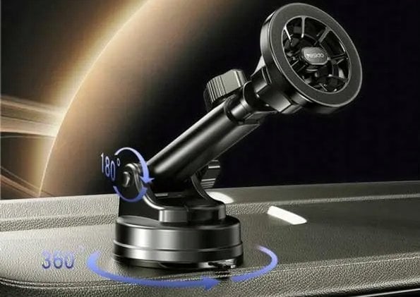 Yesido yesido Magnet. Uchwyt Samochodowy C158 (zestaw 2w1) MagSafe, BLACK / CZARNY