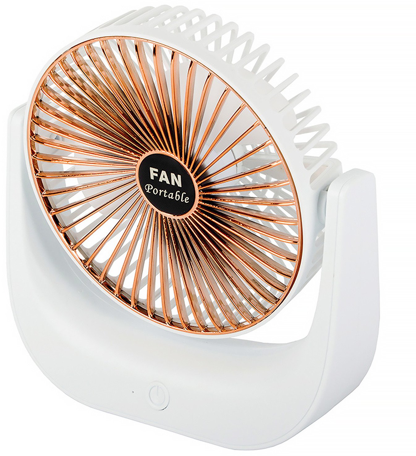 Wiatrak biurkowy Wentylator bezprzewodowy Stojący przenośny akumulator Cichy FAN Biały