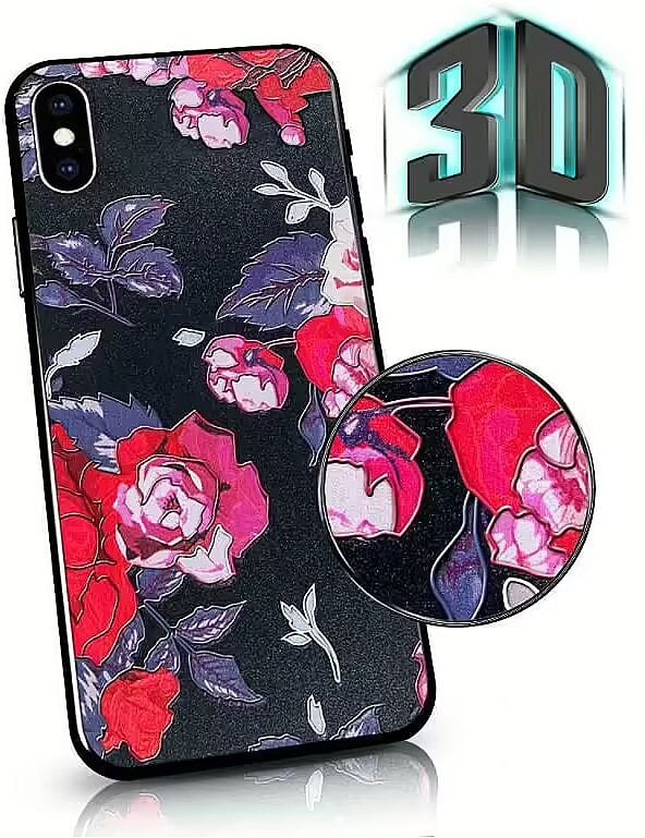 Mocco Flowers Back Case 3D for Apple Iphone 11 Pro Max Black