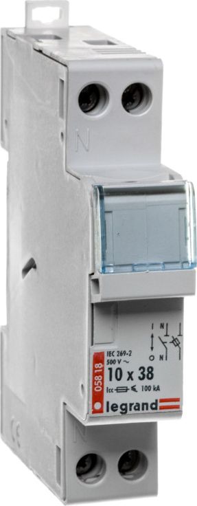 Legrand Rozłącznik bezpiecznikowy cylindryczny 1P+N 10x38mm RB318 005818