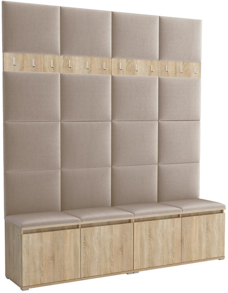 Tapicerowana garderoba Noris II - kolor sonoma + tkanina Trinity 04