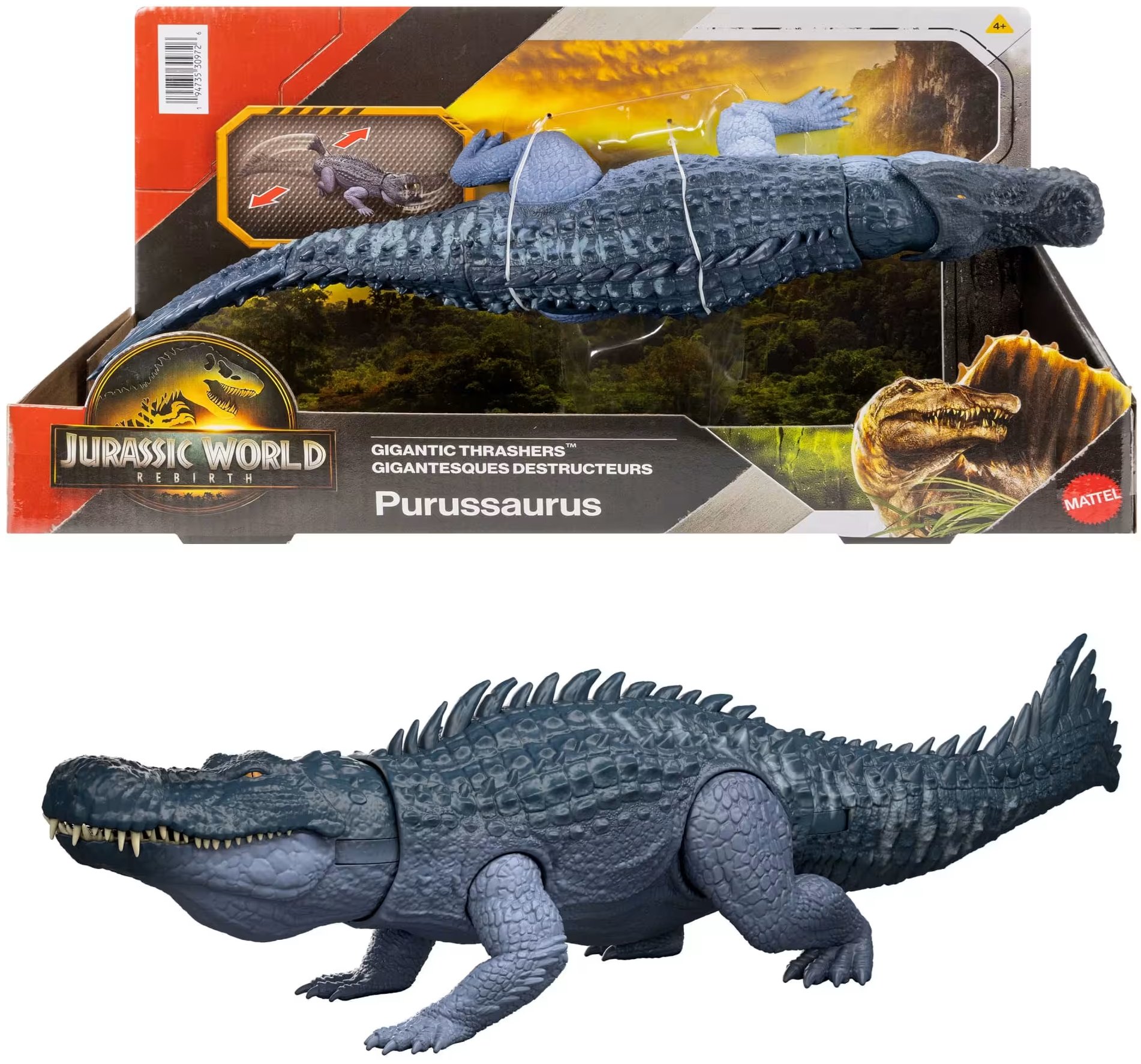 Figurka Mattel Jurassic World Rebirth Gigantyczny atak Purussaurus (JGB94)